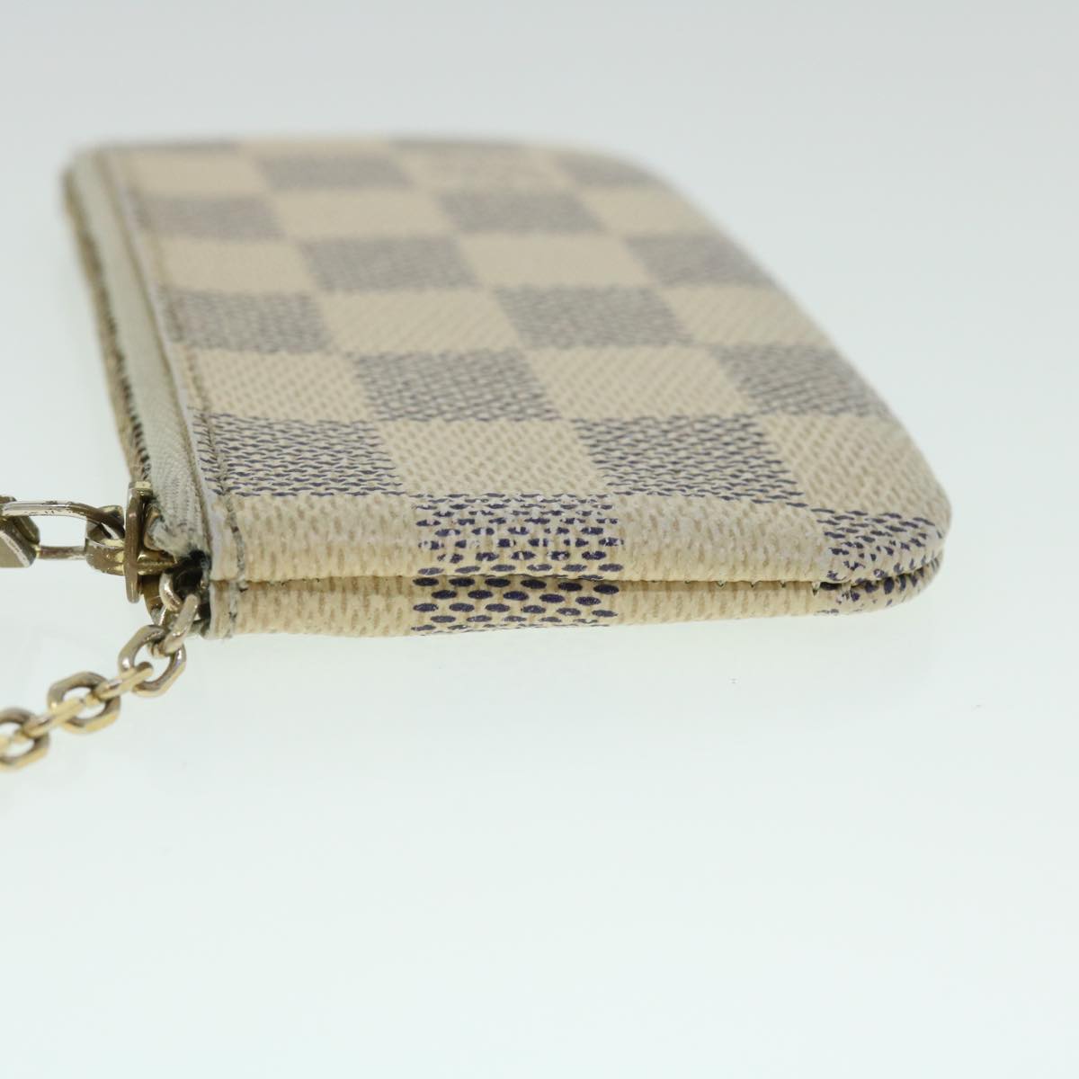 LOUIS VUITTON Damier Azur Pochette Cles Coin Purse N62659 LV Auth 52903