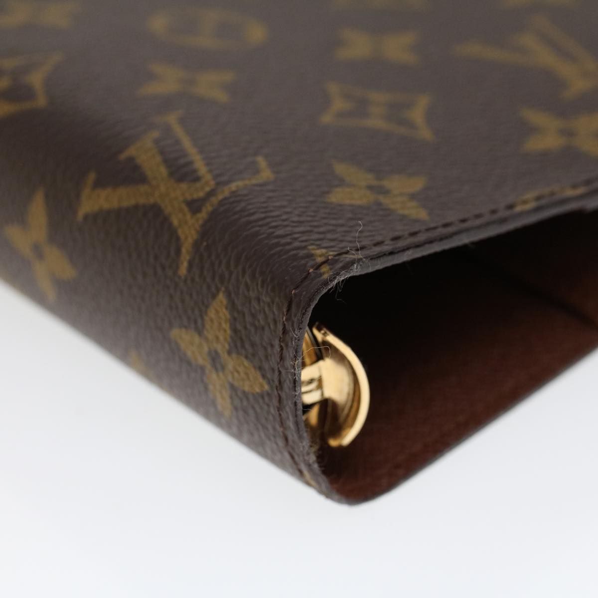 LOUIS VUITTON Monogram Agenda GM Day Planner Cover R20006 LV Auth 52994