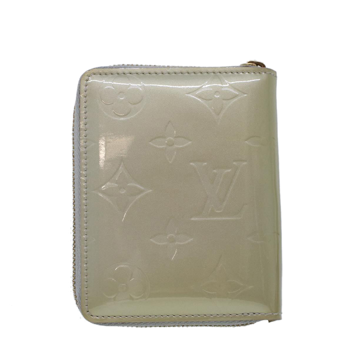 LOUIS VUITTON Monogram Vernis Bloom Wallet Gris M91044 LV Auth 53059