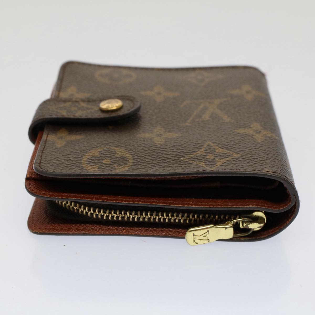 LOUIS VUITTON Monogram Compact Zip Wallet M61667 LV Auth 53117