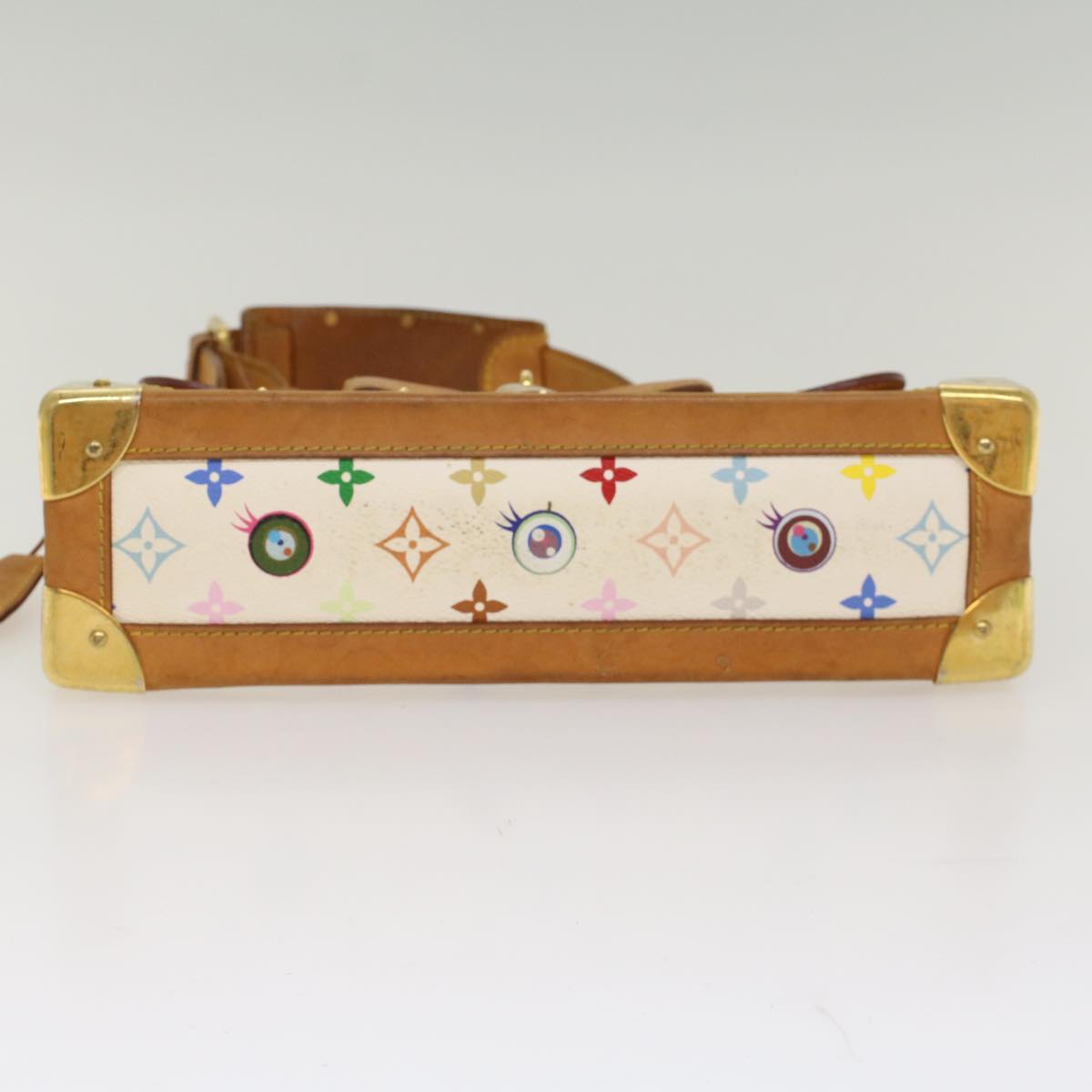 LOUIS VUITTON Multicolor Ribbon Pochette I Miss You Bag White M92051 Auth 53120