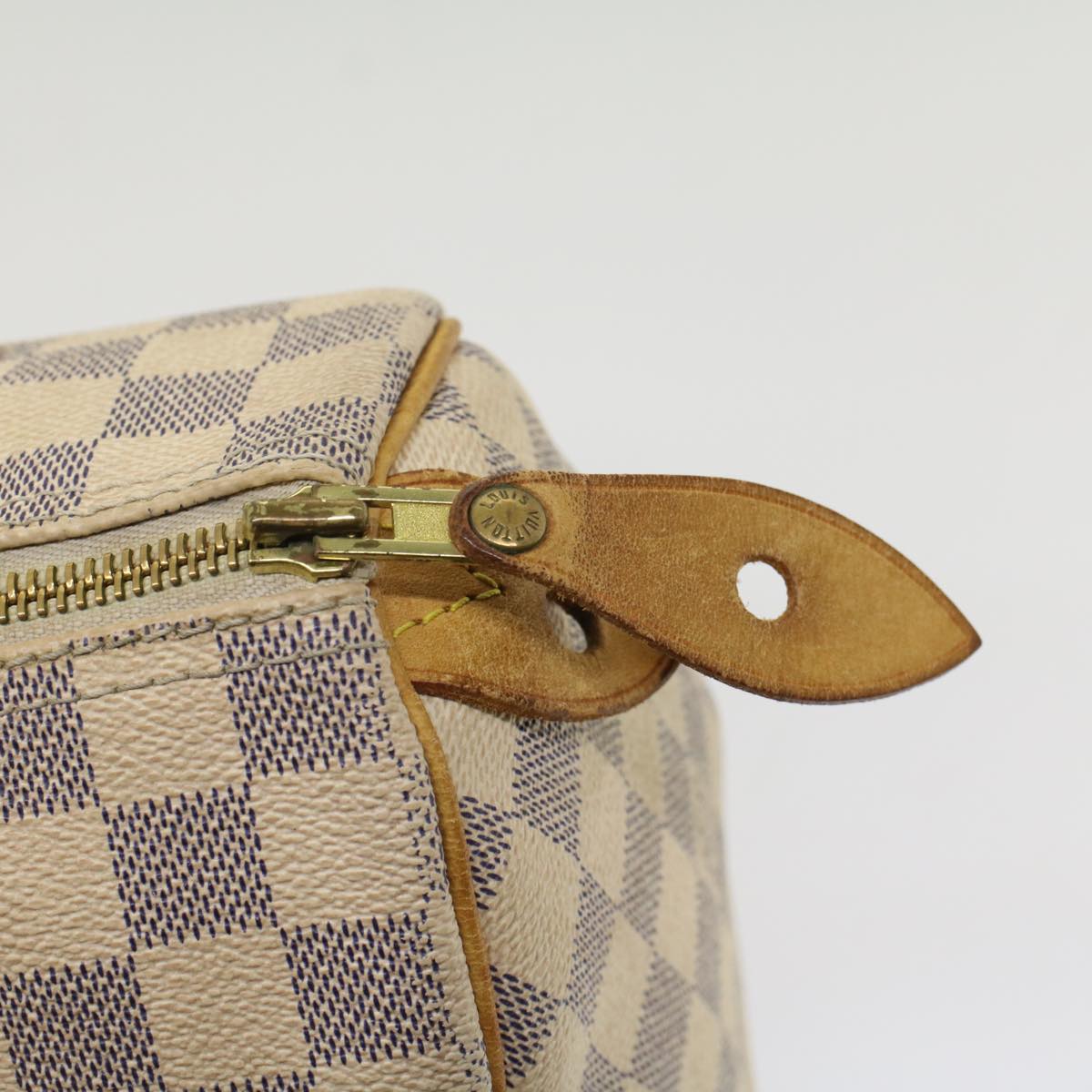 LOUIS VUITTON Damier Azur Speedy 25 Hand Bag N41534 LV Auth 53125