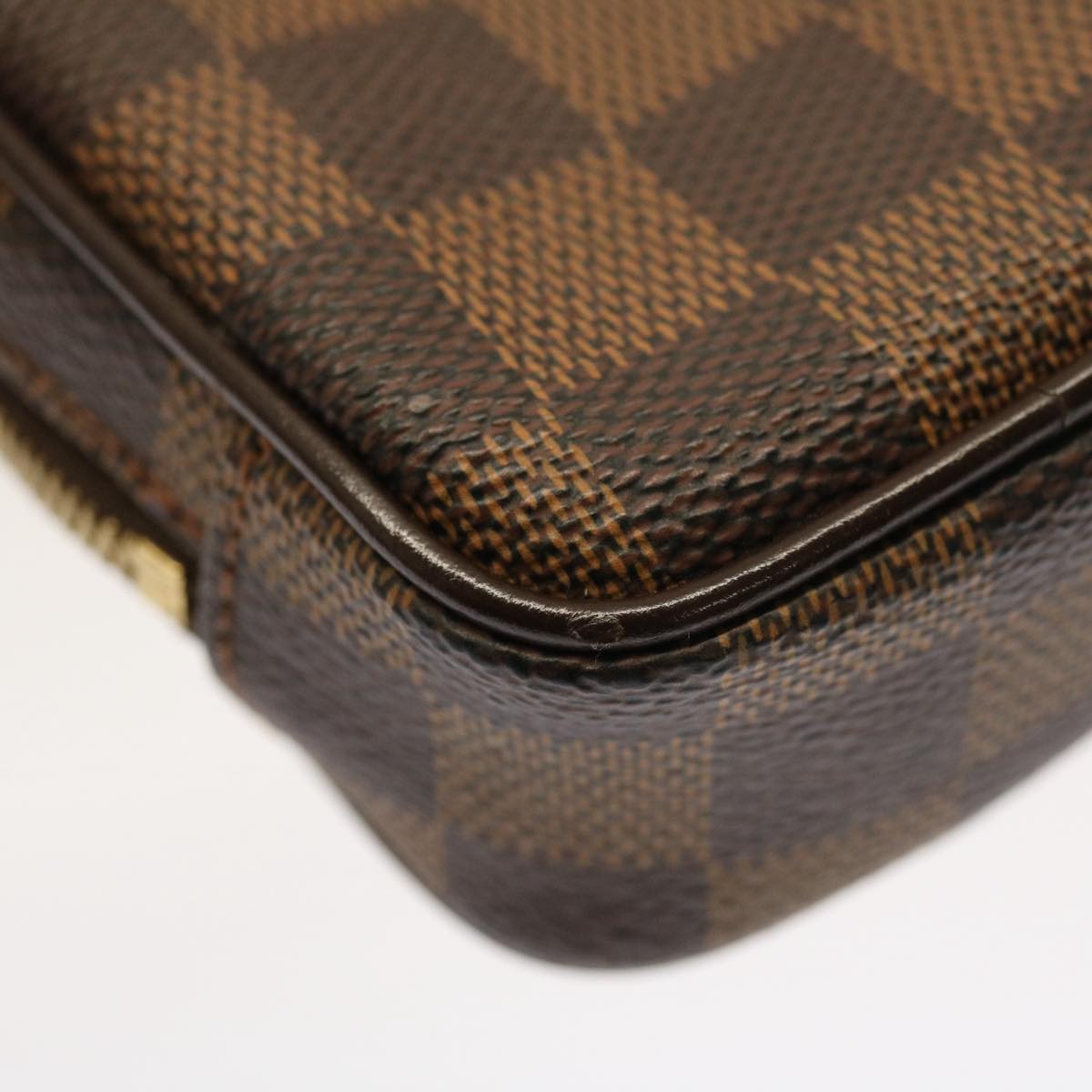 LOUIS VUITTON Damier Ebene Etui Okapi PM Pouch N61738 LV Auth 53164