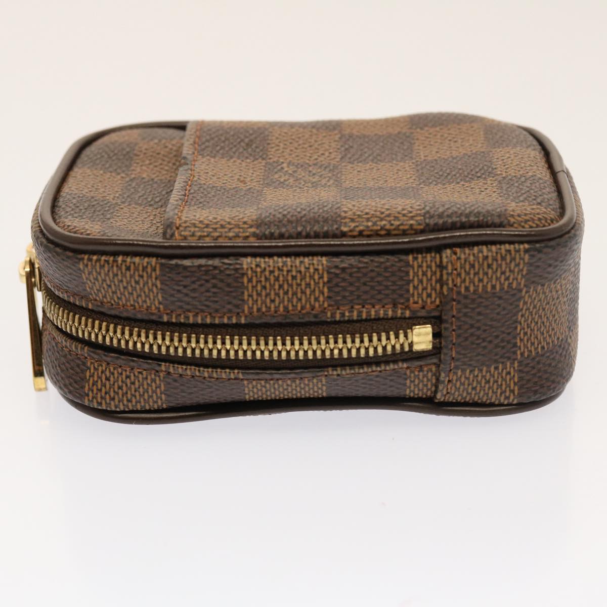 LOUIS VUITTON Damier Ebene Etui Okapi PM Pouch N61738 LV Auth 53164