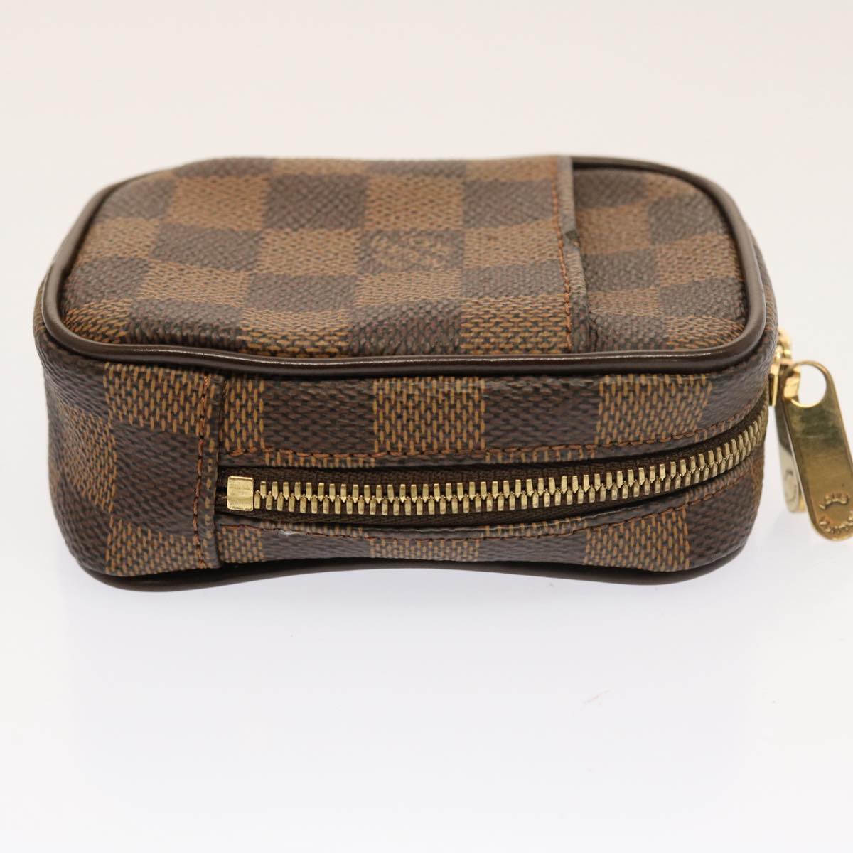 LOUIS VUITTON Damier Ebene Etui Okapi PM Pouch N61738 LV Auth 53164