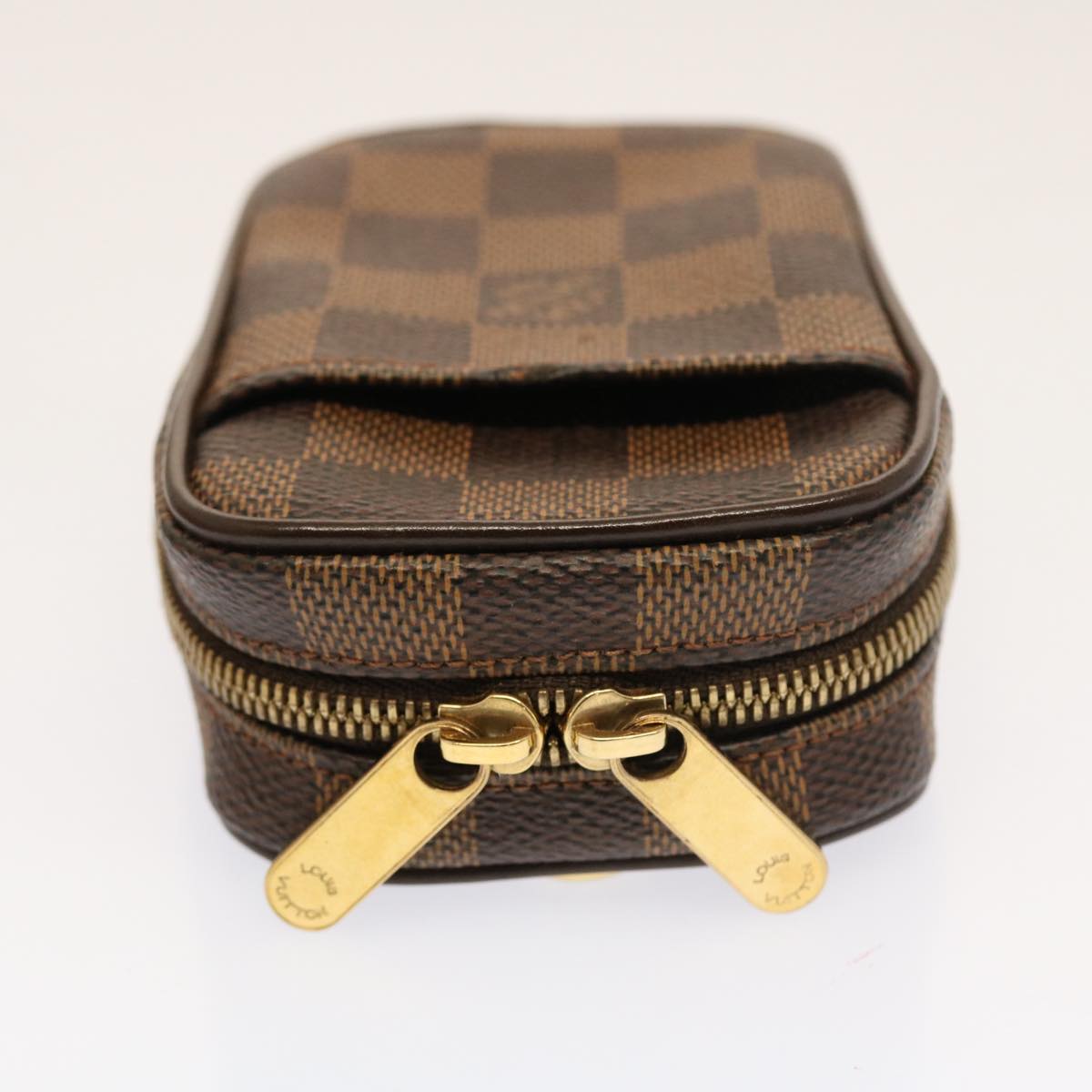 LOUIS VUITTON Damier Ebene Etui Okapi PM Pouch N61738 LV Auth 53164