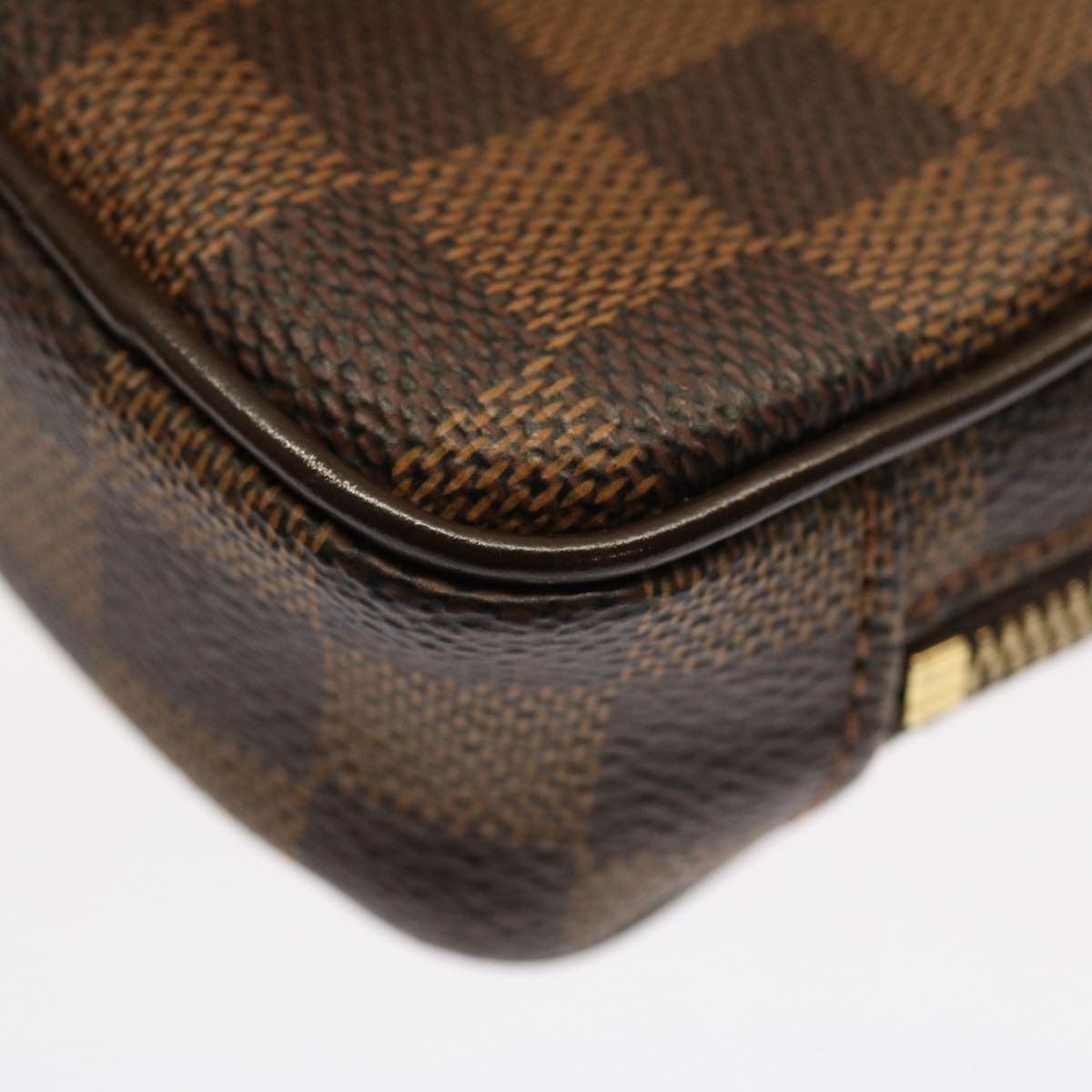 LOUIS VUITTON Damier Ebene Etui Okapi PM Pouch N61738 LV Auth 53164