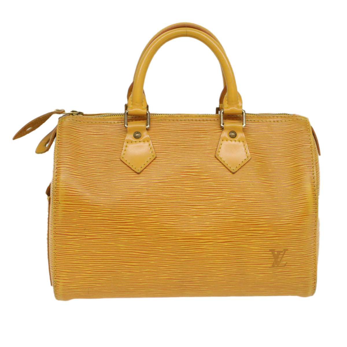 LOUIS VUITTON Epi Speedy 25 Hand Bag Tassili Yellow M43019 LV Auth 53227