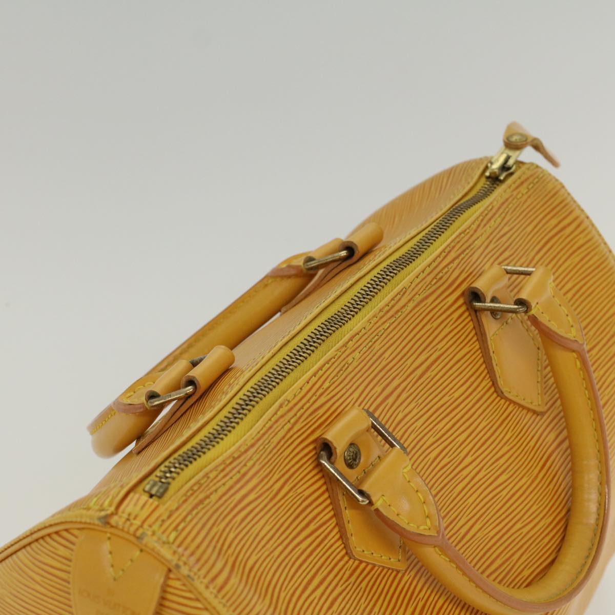 LOUIS VUITTON Epi Speedy 25 Hand Bag Tassili Yellow M43019 LV Auth 53227