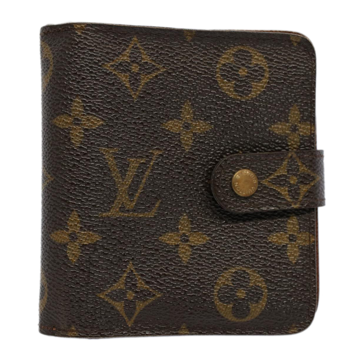 LOUIS VUITTON Monogram Compact Zip Wallet M61667 LV Auth 53298