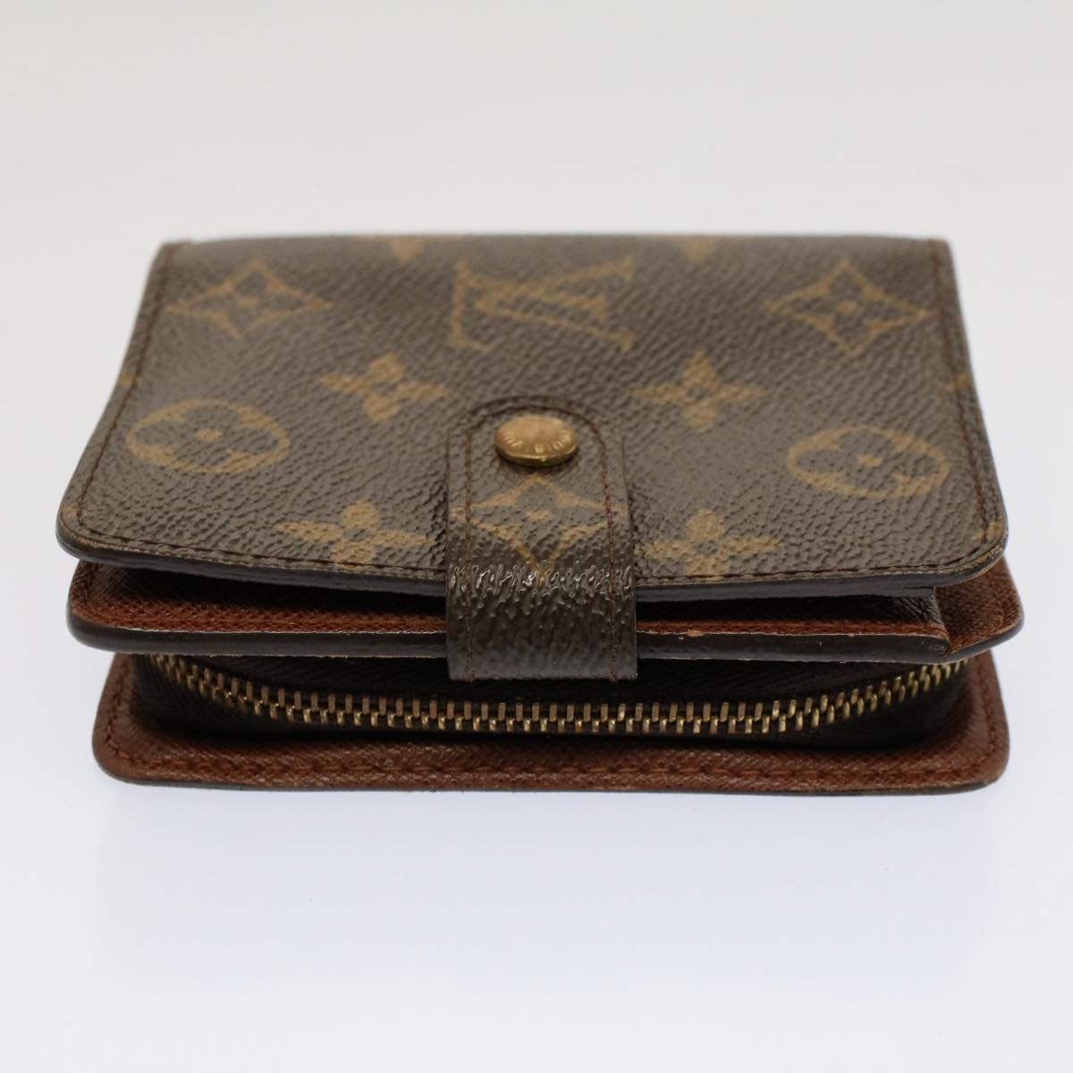 LOUIS VUITTON Monogram Compact Zip Wallet M61667 LV Auth 53298