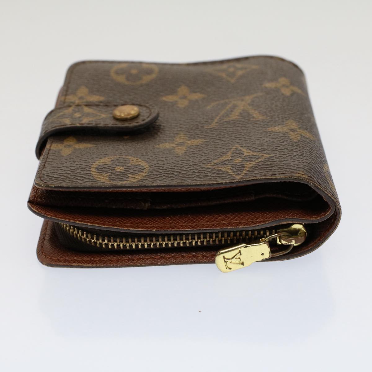 LOUIS VUITTON Monogram Compact Zip Wallet M61667 LV Auth 53298