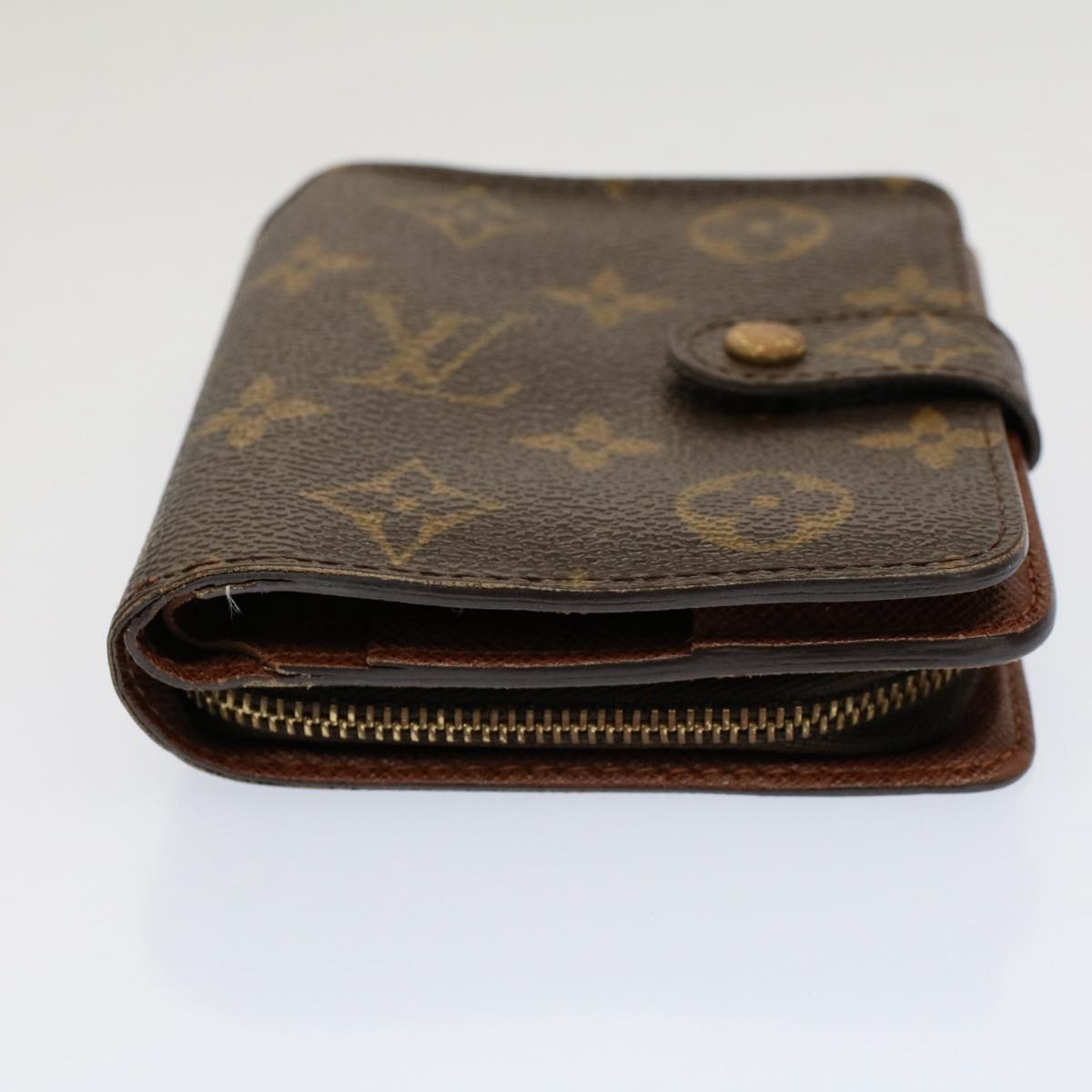 LOUIS VUITTON Monogram Compact Zip Wallet M61667 LV Auth 53298