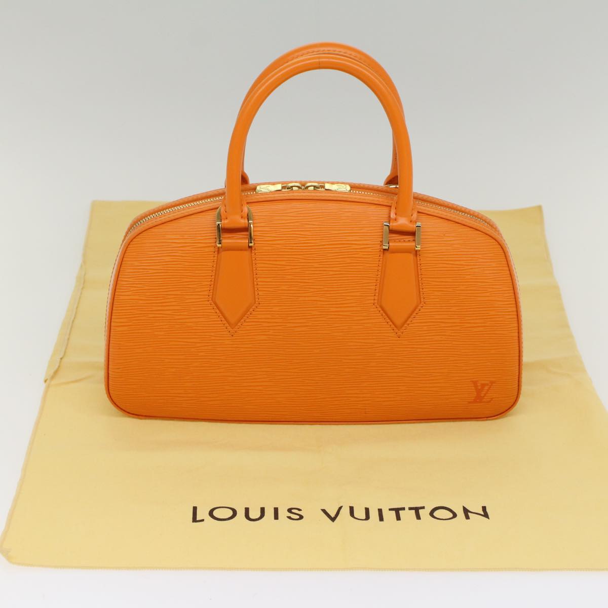 LOUIS VUITTON Epi jasmine Hand Bag 2way Orange Mandarin M5208H LV Auth 53312