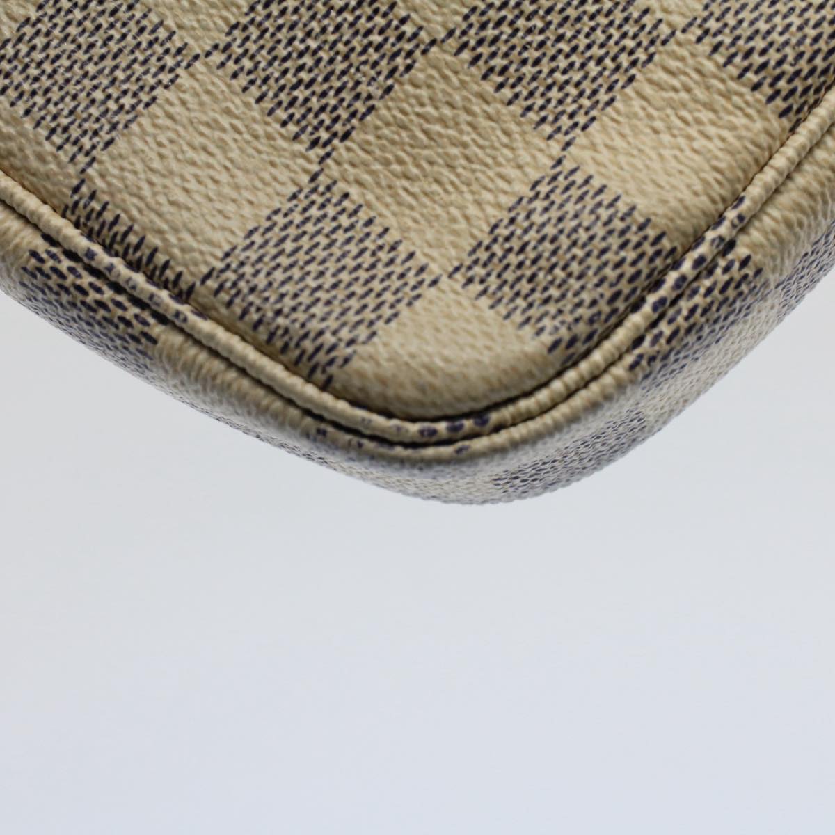 LOUIS VUITTON Damier Azur Pochette Accessoires Pouch N51986 LV Auth 53314