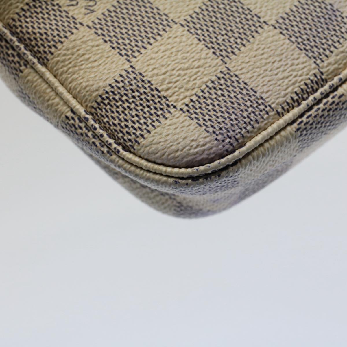 LOUIS VUITTON Damier Azur Pochette Accessoires Pouch N51986 LV Auth 53314