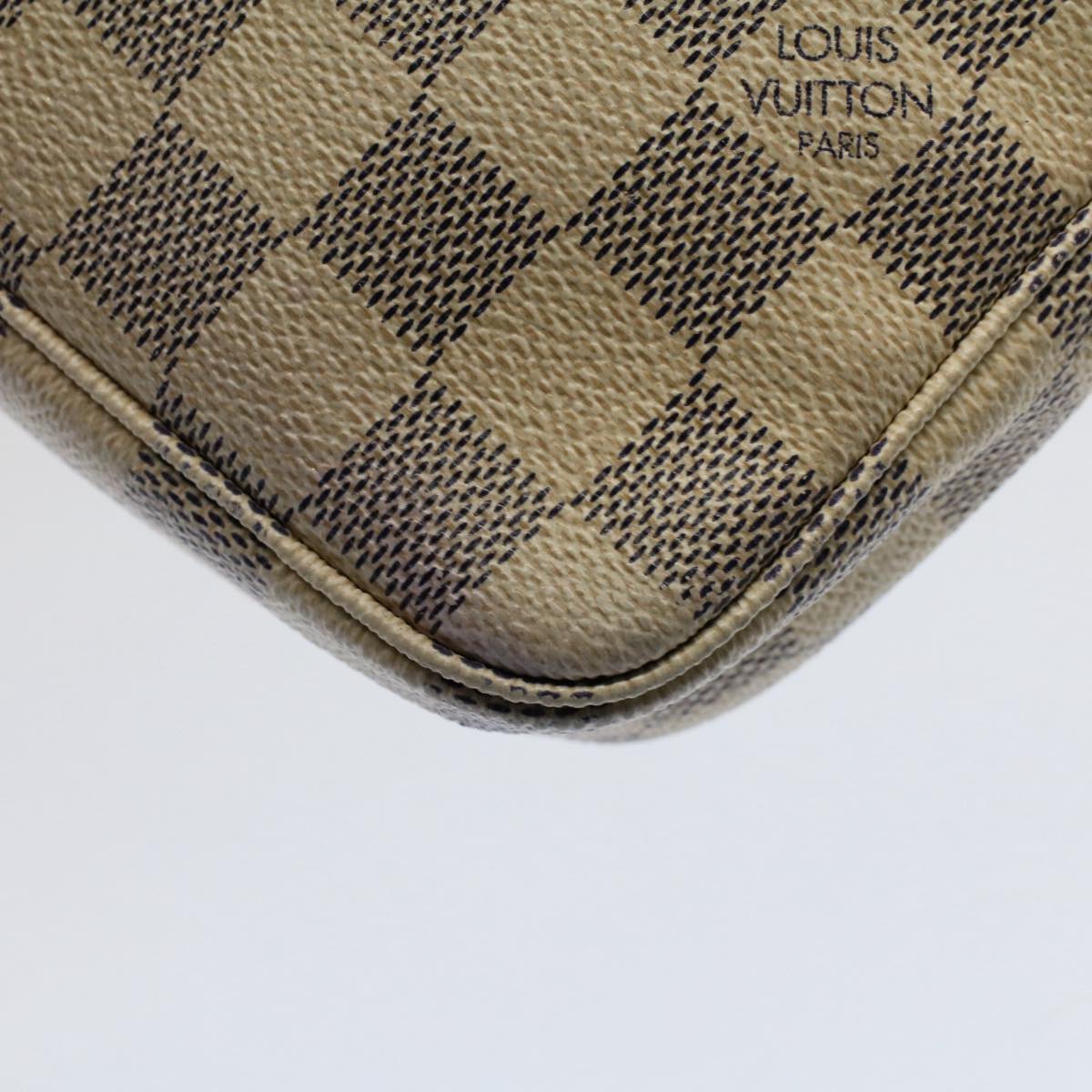 LOUIS VUITTON Damier Azur Pochette Accessoires Pouch N51986 LV Auth 53314