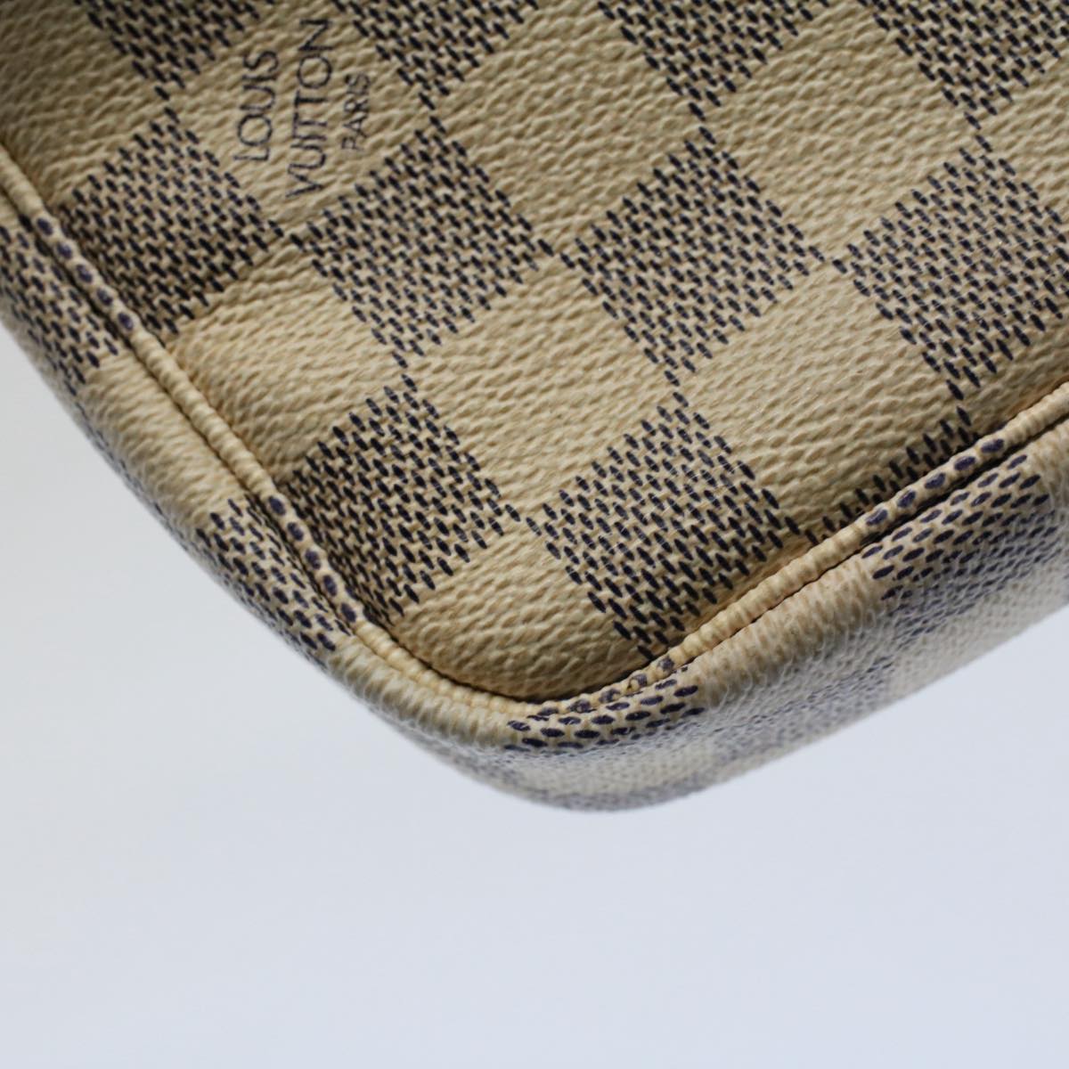 LOUIS VUITTON Damier Azur Pochette Accessoires Pouch N51986 LV Auth 53314