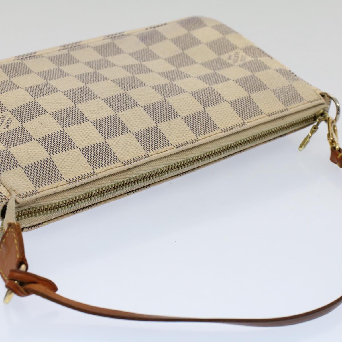 LOUIS VUITTON Damier Azur Pochette Accessoires Pouch N51986 LV Auth 53314