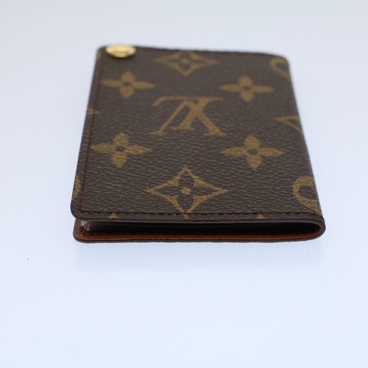 LOUIS VUITTON Monogram Porte Cartes Credit Pression Card Case M60937 Auth 53352