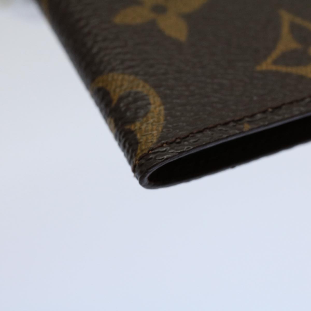 LOUIS VUITTON Monogram Porte Cartes Credit Pression Card Case M60937 Auth 53352