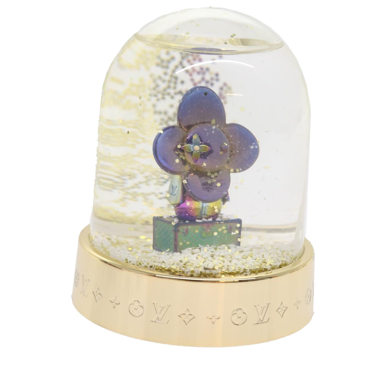 LOUIS VUITTON Vivienne Snow Globe VIP Limited Clear Gold R97453 LV Auth 53406A