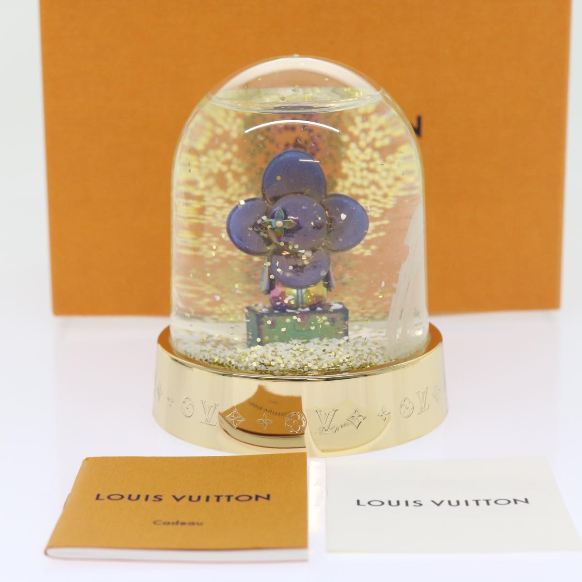 LOUIS VUITTON Vivienne Snow Globe VIP Limited Clear Gold R97453 LV Auth 53406A