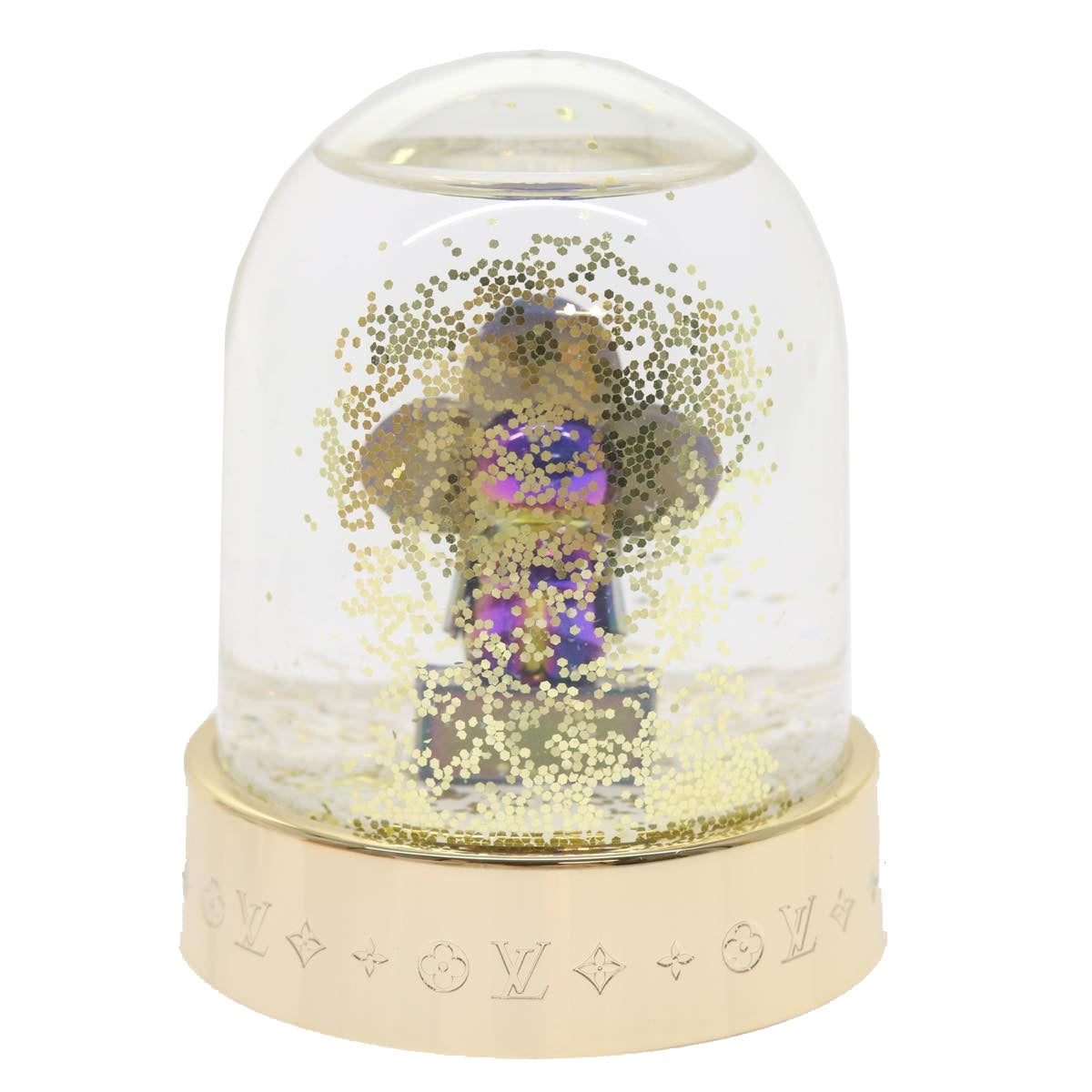 LOUIS VUITTON Vivienne Snow Globe VIP Limited Clear Gold R97453 LV Auth 53406A