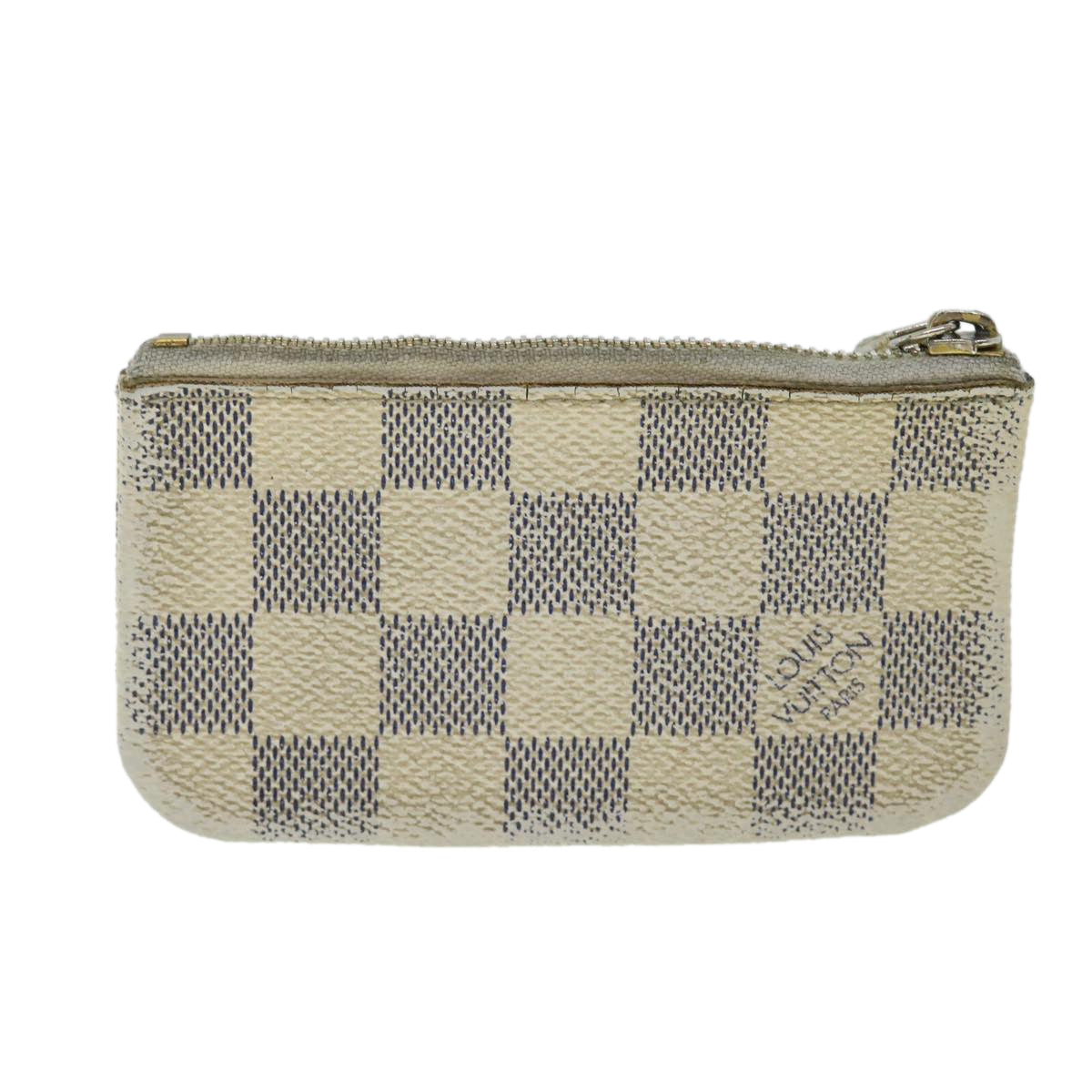 LOUIS VUITTON Damier Azur Pochette Cles Coin Purse N62659 LV Auth 53410