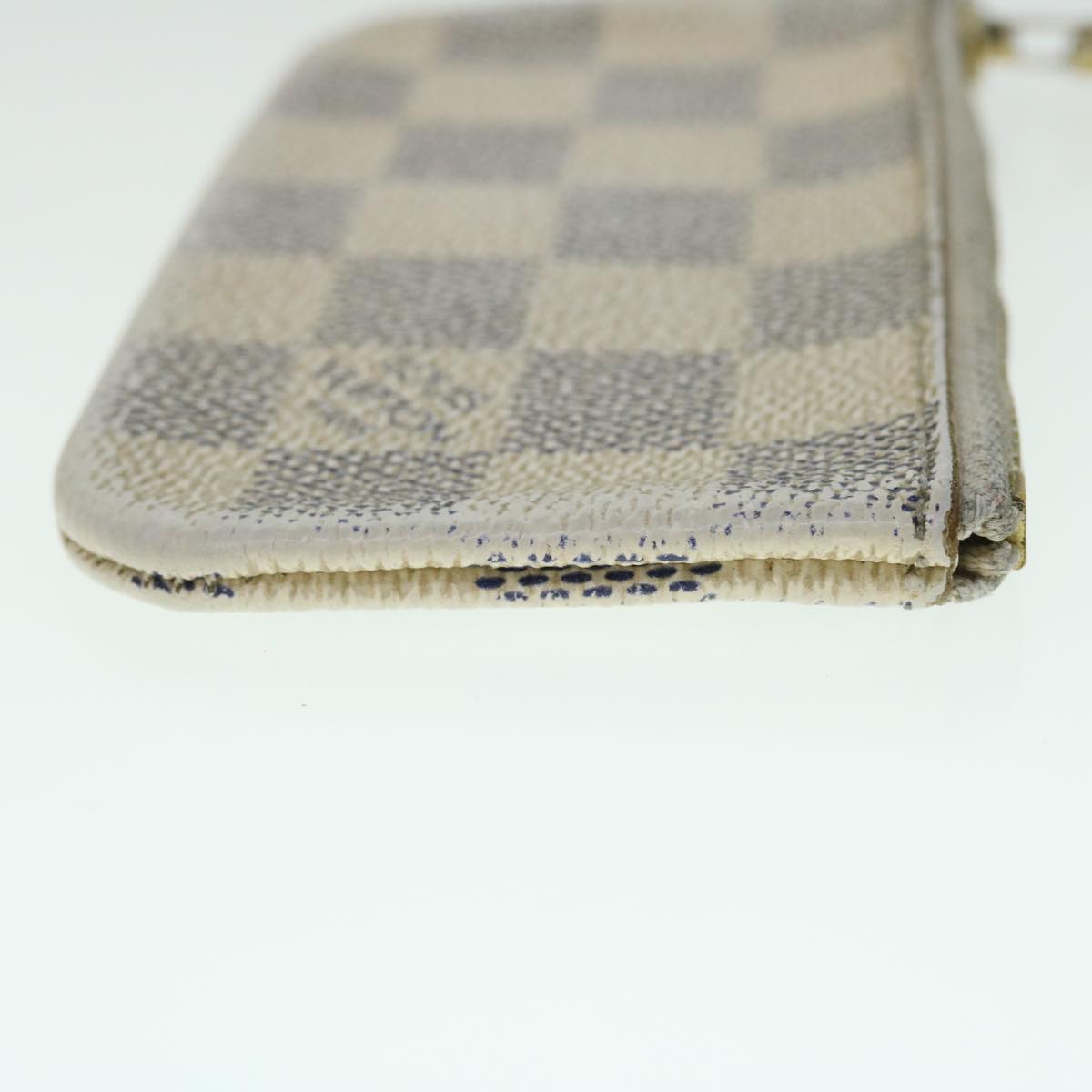 LOUIS VUITTON Damier Azur Pochette Cles Coin Purse N62659 LV Auth 53410