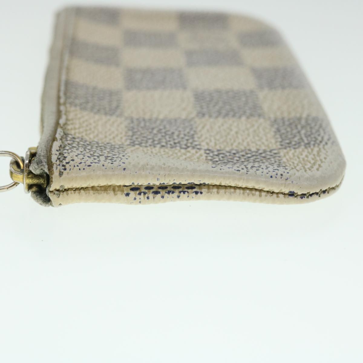 LOUIS VUITTON Damier Azur Pochette Cles Coin Purse N62659 LV Auth 53410