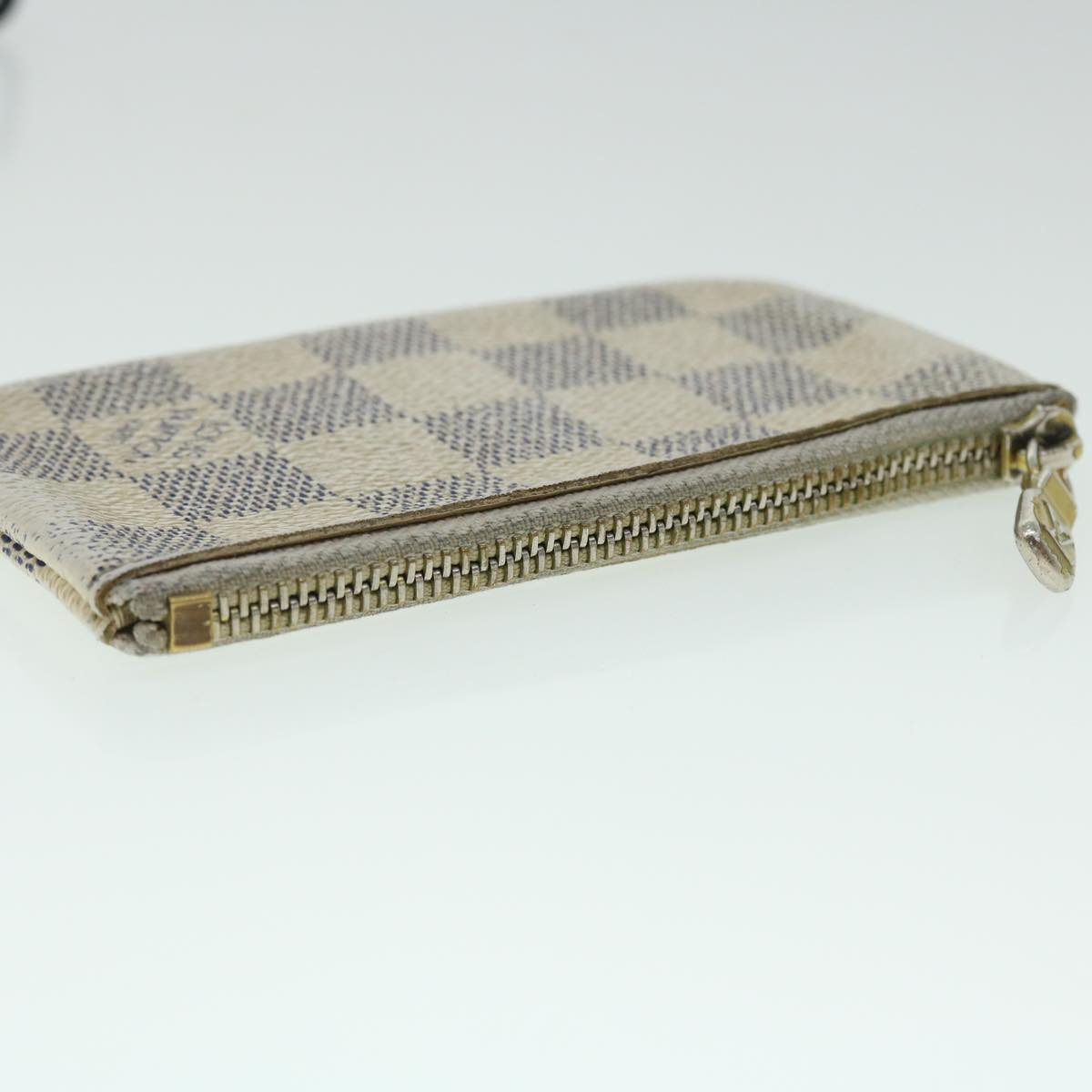 LOUIS VUITTON Damier Azur Pochette Cles Coin Purse N62659 LV Auth 53410