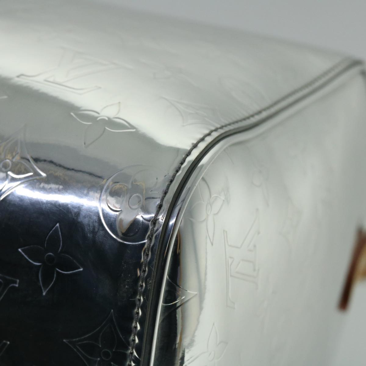 LOUIS VUITTON Monogram Keepall Bandouliere 50 Bag Silver M45886 LV Auth 53414S