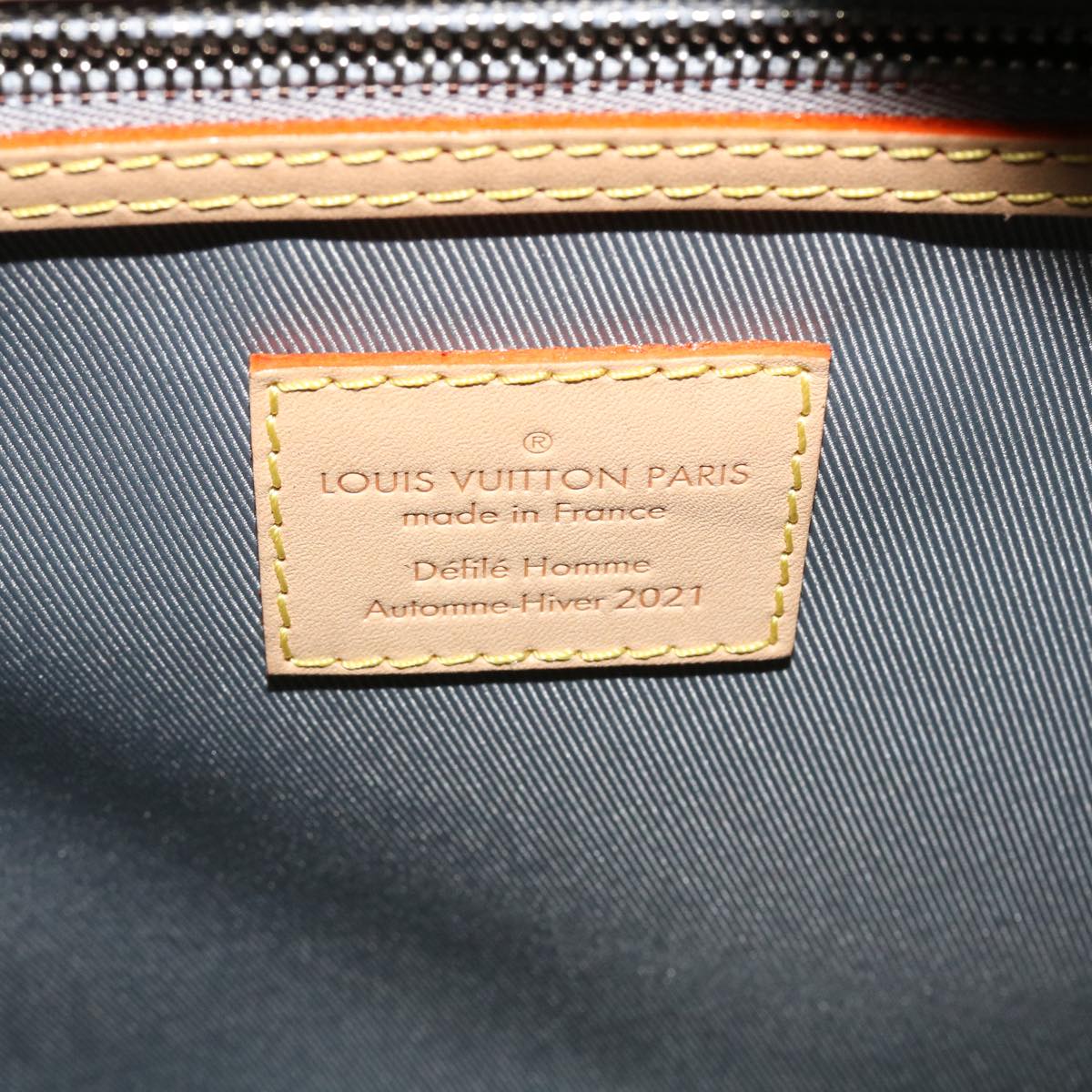 LOUIS VUITTON Monogram Keepall Bandouliere 50 Bag Silver M45886 LV Auth 53414S