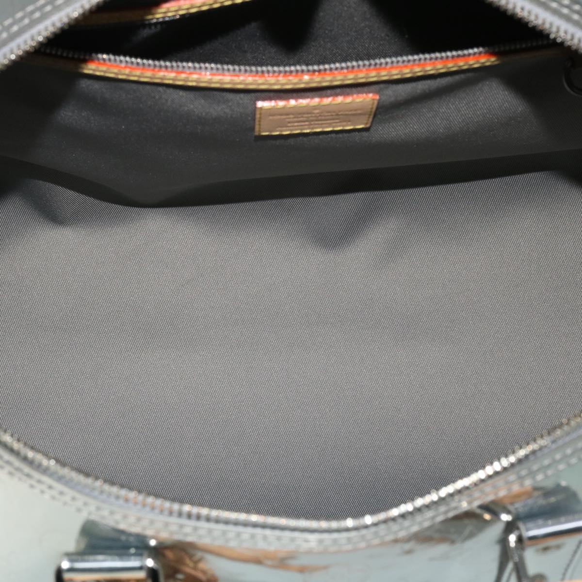 LOUIS VUITTON Monogram Keepall Bandouliere 50 Bag Silver M45886 LV Auth 53414S