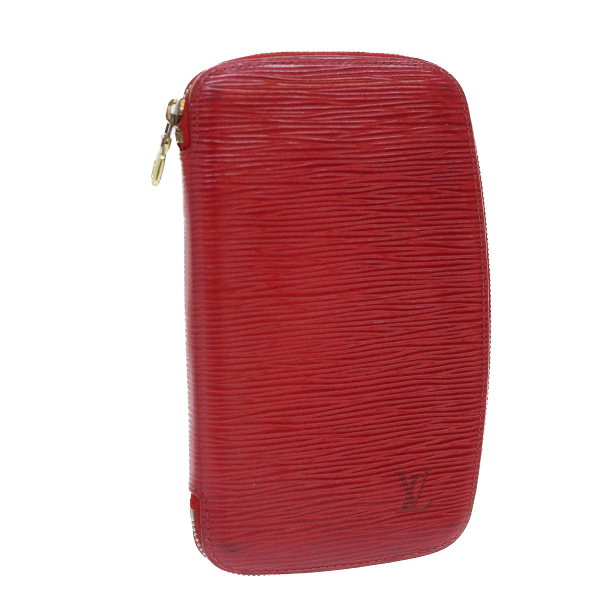 LOUIS VUITTON Epi Agenda Geode Wallet Red M63877 LV Auth 53419