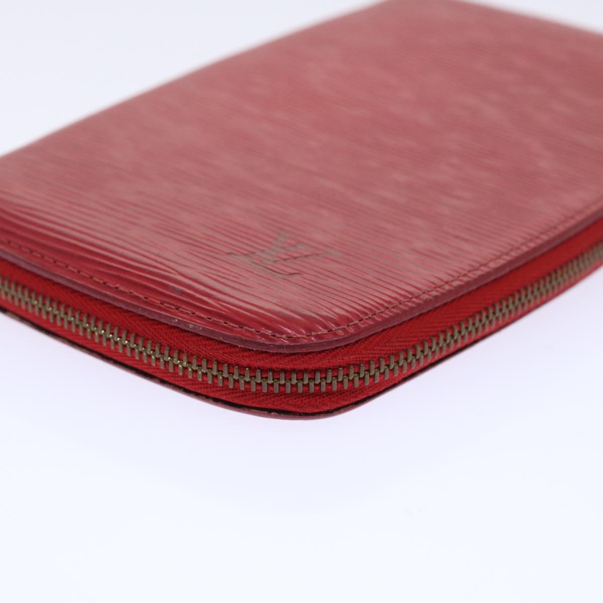 LOUIS VUITTON Epi Agenda Geode Wallet Red M63877 LV Auth 53419