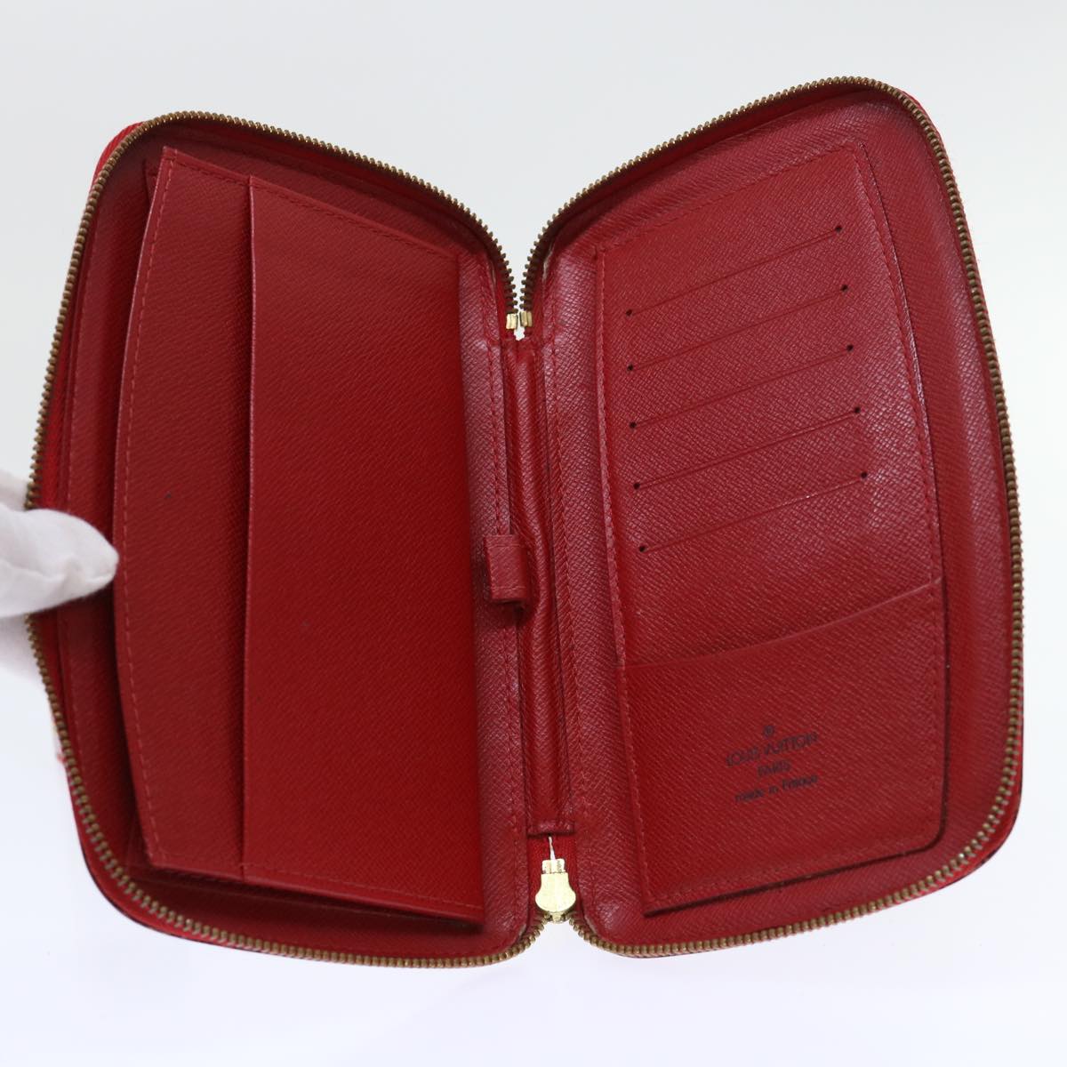 LOUIS VUITTON Epi Agenda Geode Wallet Red M63877 LV Auth 53419