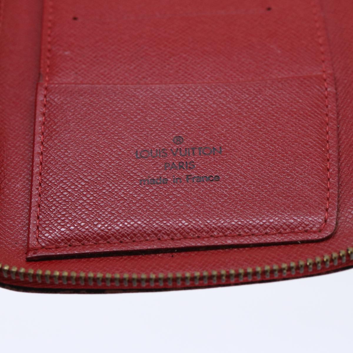 LOUIS VUITTON Epi Agenda Geode Wallet Red M63877 LV Auth 53419