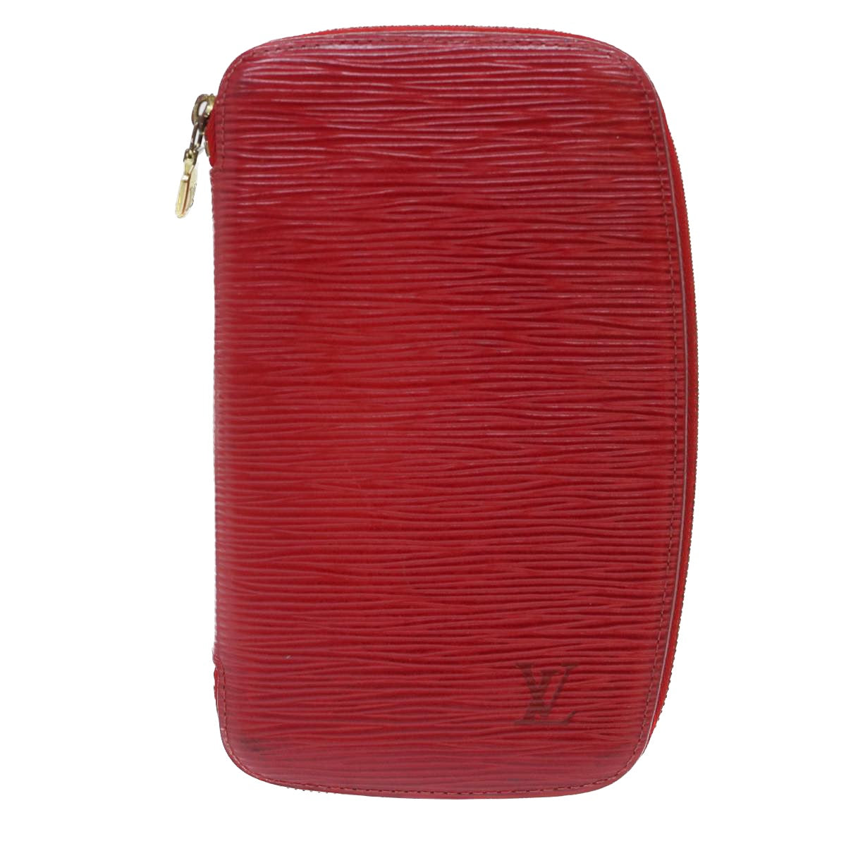 LOUIS VUITTON Epi Agenda Geode Wallet Red M63877 LV Auth 53419