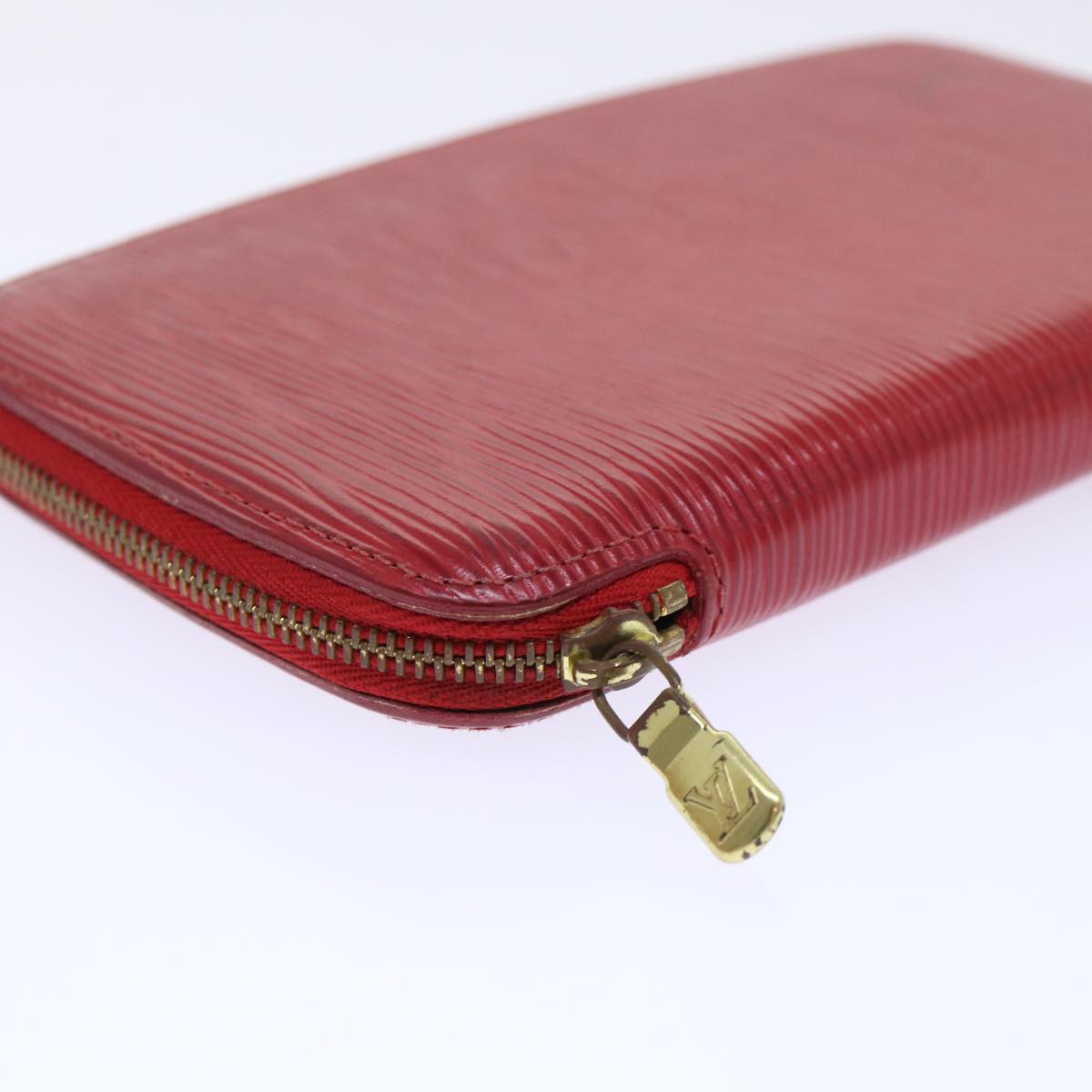 LOUIS VUITTON Epi Agenda Geode Wallet Red M63877 LV Auth 53419