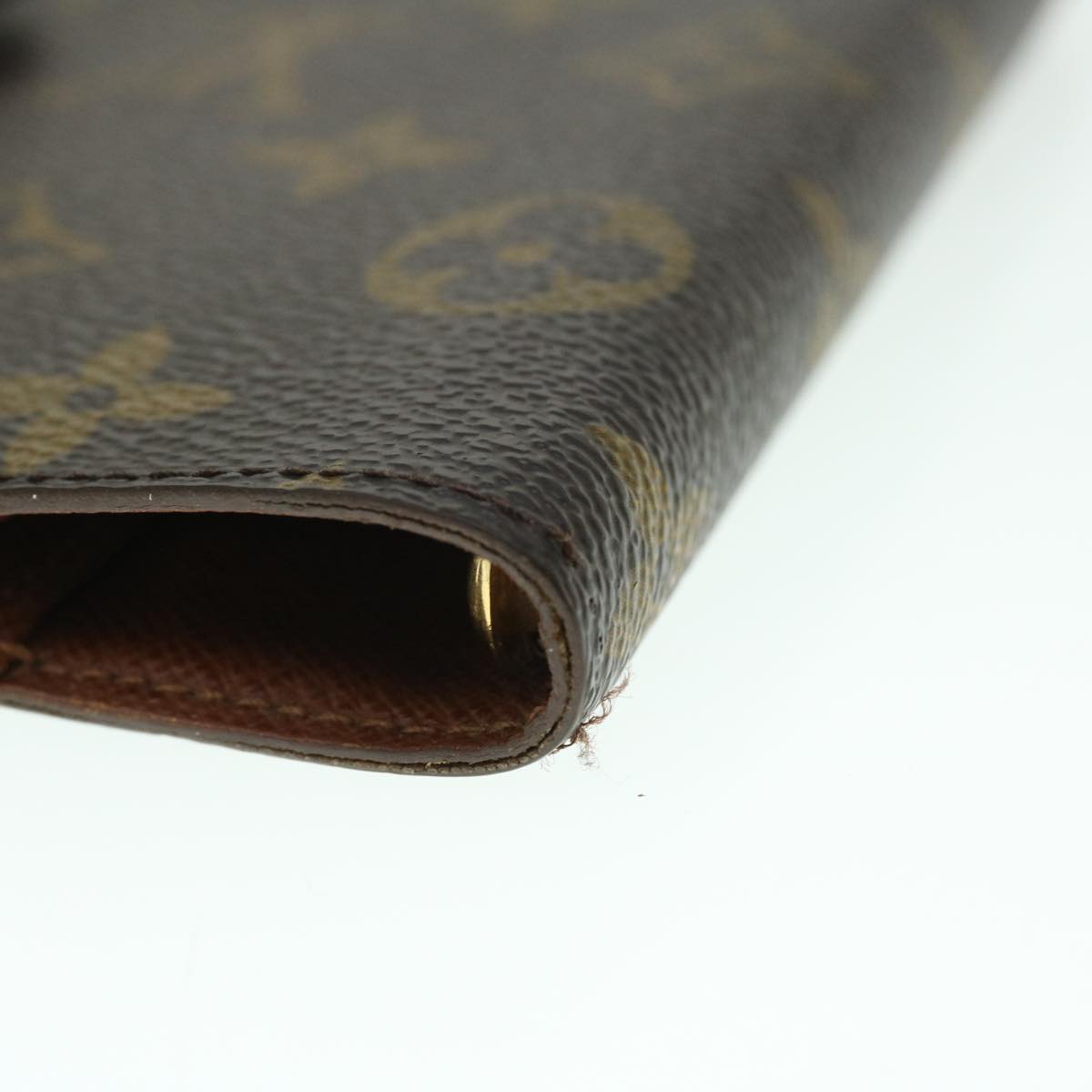 LOUIS VUITTON Monogram Agenda PM Day Planner Cover R20005 LV Auth 53421