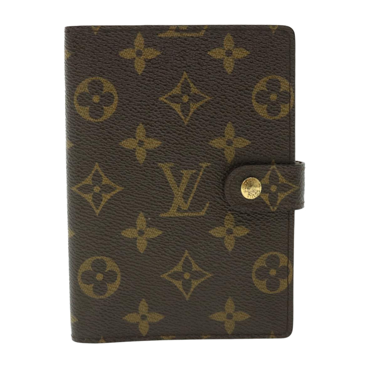 LOUIS VUITTON Monogram Agenda PM Day Planner Cover R20005 LV Auth 53421