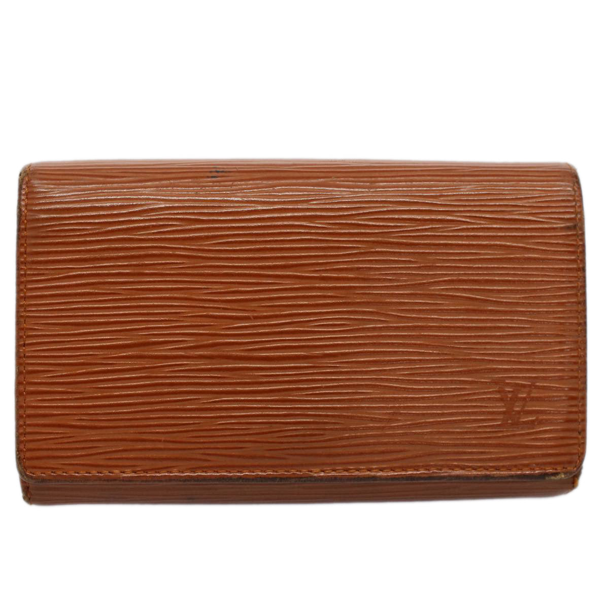 LOUIS VUITTON Epi Porte Monnaie Vie Vienois Wallet Brown LV Auth 53423