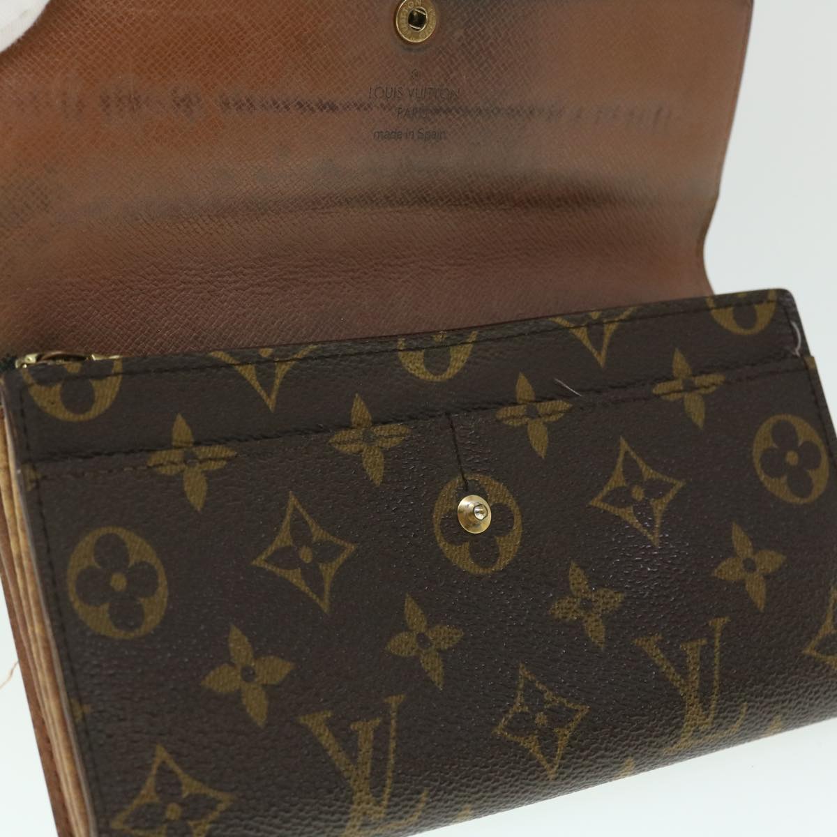 LOUIS VUITTON Monogram Pochette Porte Monnaie Credit Wallet M61726 Auth 53429