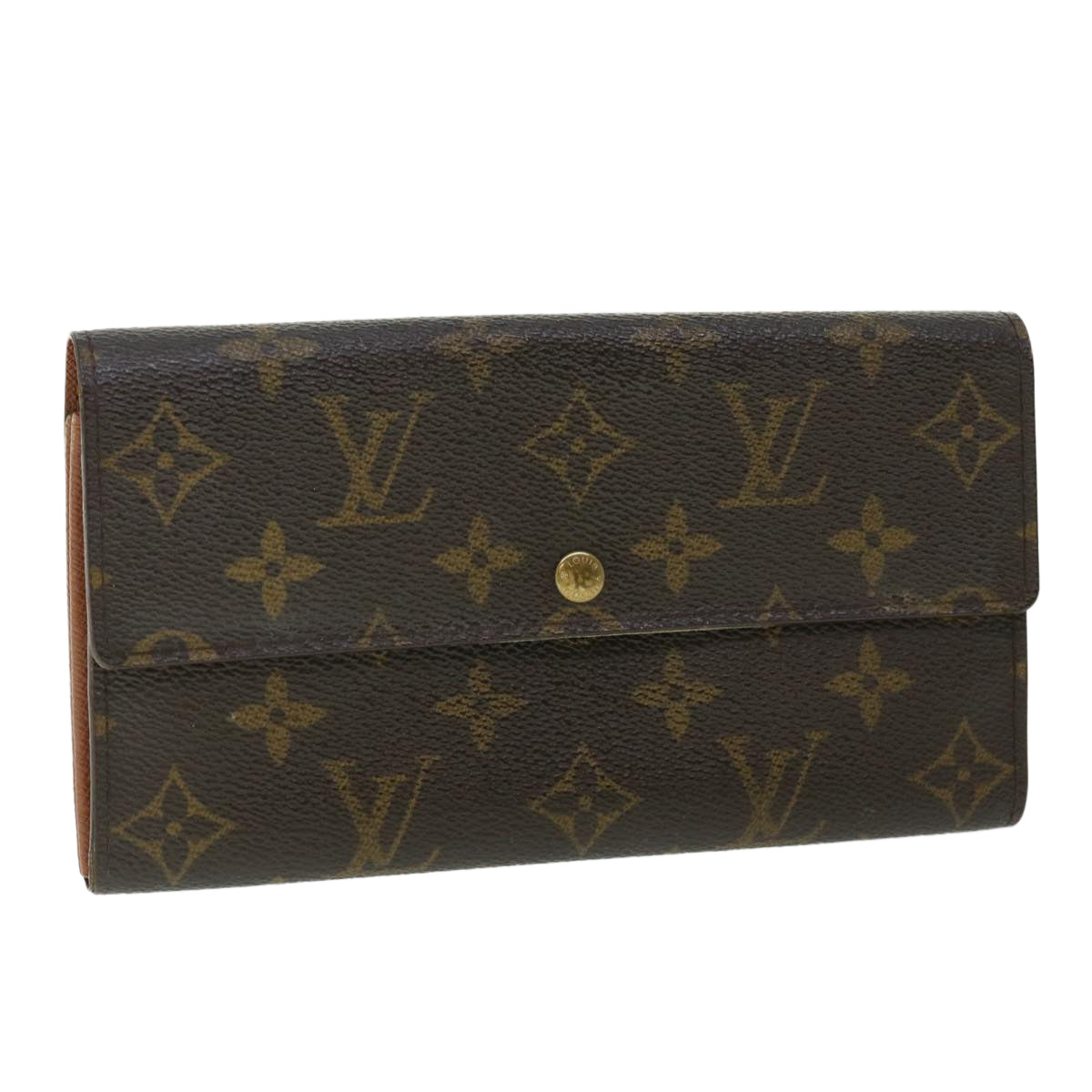 LOUIS VUITTON Monogram Pochette Porte Monnaie Credit Wallet M61726 Auth 53430