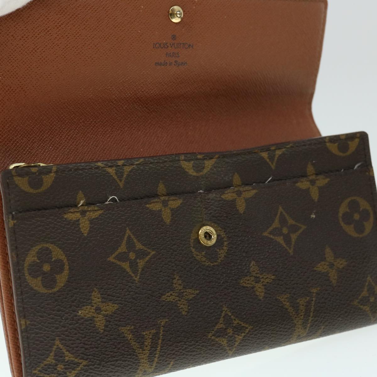 LOUIS VUITTON Monogram Pochette Porte Monnaie Credit Wallet M61726 Auth 53430