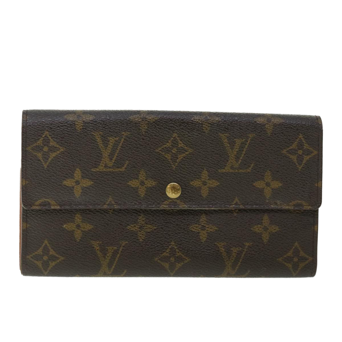 LOUIS VUITTON Monogram Pochette Porte Monnaie Credit Wallet M61726 Auth 53430