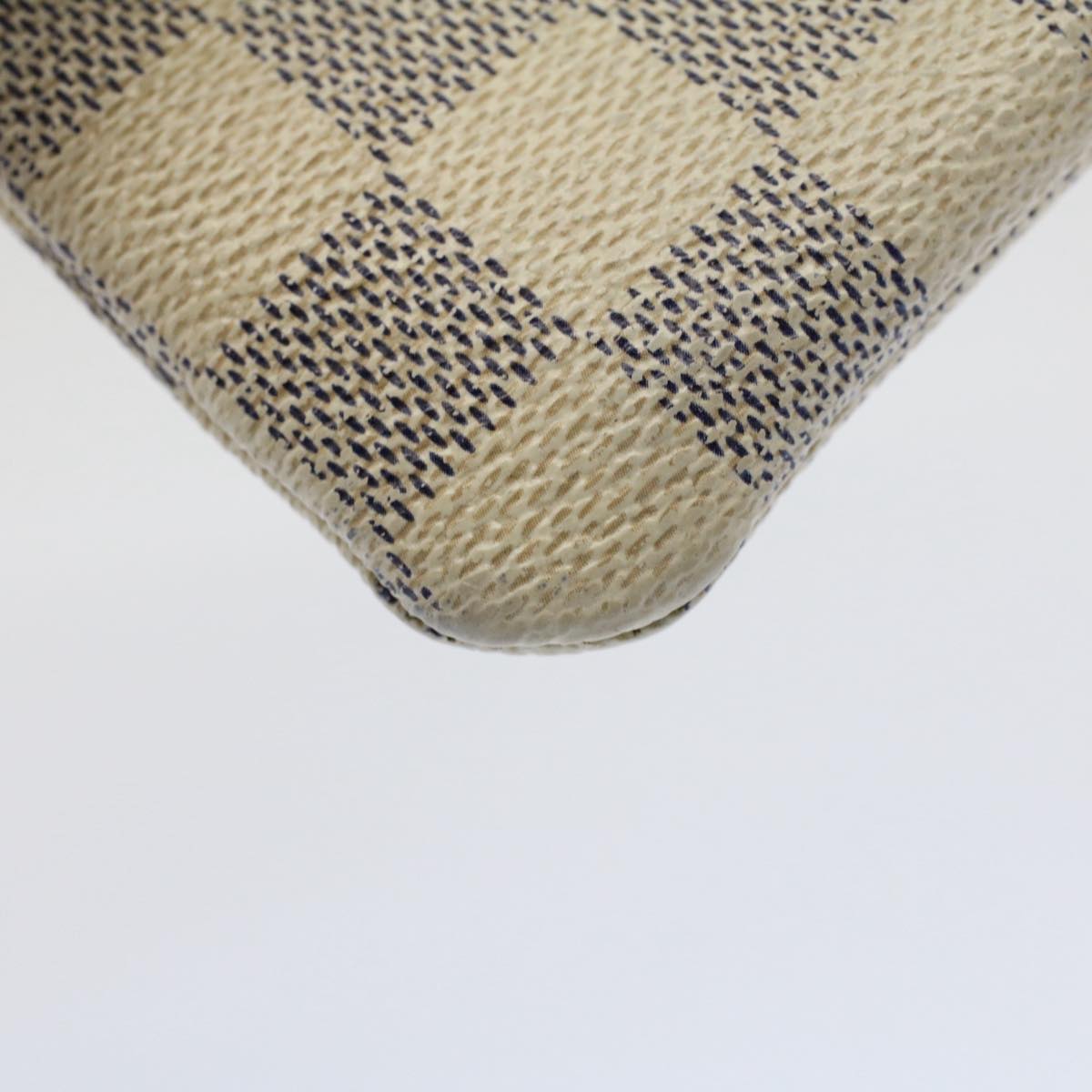 LOUIS VUITTON Damier Azur Pochette Cles Coin Purse N62659 LV Auth 53474