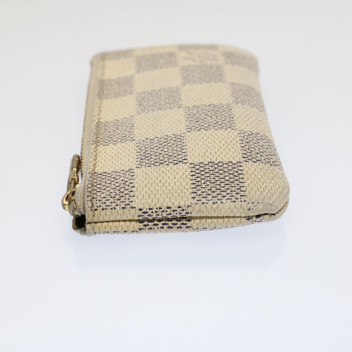 LOUIS VUITTON Damier Azur Pochette Cles Coin Purse N62659 LV Auth 53474